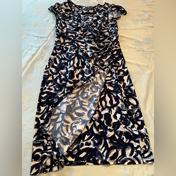 Lauren Ralph Lauren Faux Wrap Sheath Dress Size 12 - Picture 9 of 13